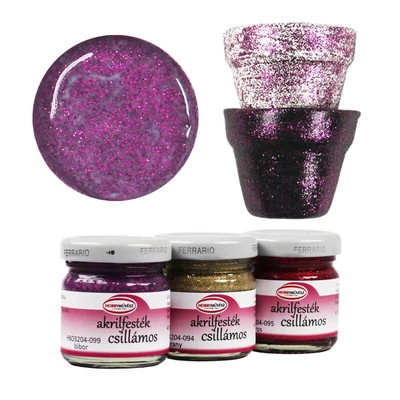 Hobbyművész akrilfesték, 40 ml - csillámos, 99, bíbor