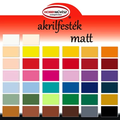 Hobbyművész akrilfesték 40 ml - matt különféle színekben