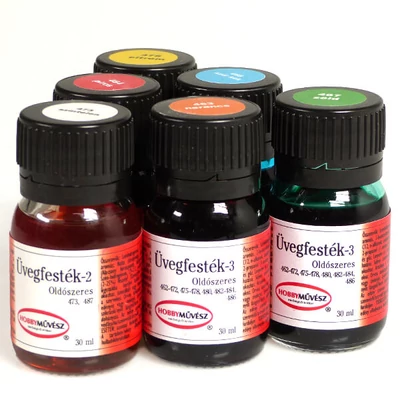 Hobbyművész terpentines üvegfesték, 30 ml - különféle színekben