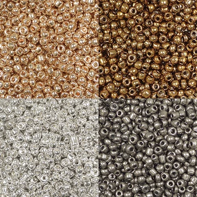 Fémes kásagyöngy, 2 mm - különféle színekben