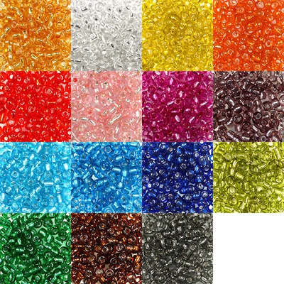 Kásagyöngy, átlátszó, ezüst béléssel, 4 mm - különféle színekben