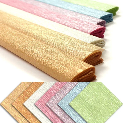 Krepp papír, 50x200 cm, gyöngyház - különféle színekben