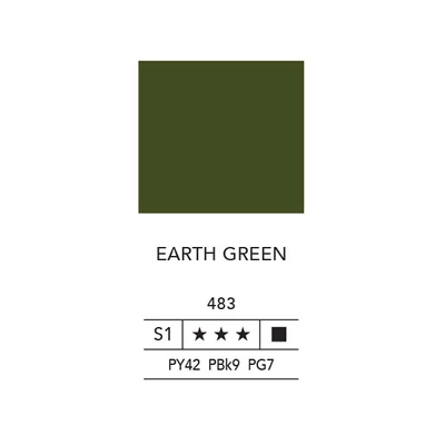 L&amp;amp;B Fine Oil olajfesték, 40 ml - 483, earth green