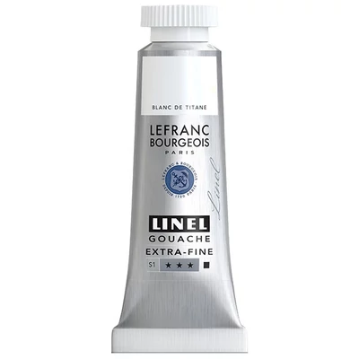 L&amp;B Linel extra fine gouache festék, 14 ml - 008, titanium white