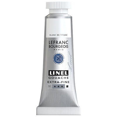 L&B Linel extra fine gouache festék, 14 ml - 008, titanium white