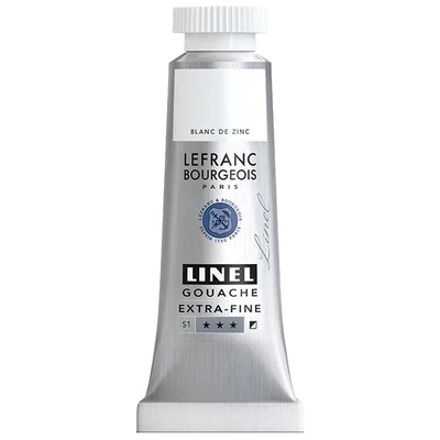 L&amp;B Linel extra fine gouache festék, 14 ml - 009, zinc white