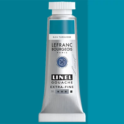L&B Linel extra fine gouache festék, 14 ml - 050, turquoise blue