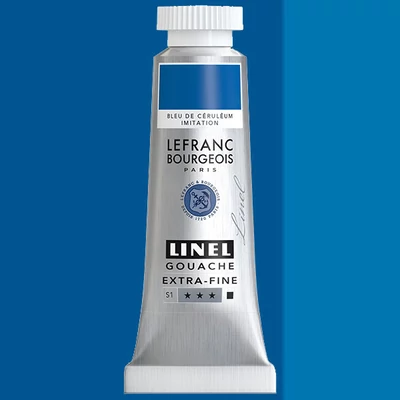 L&B Linel extra fine gouache festék, 14 ml - 065, cerulean blue imitation