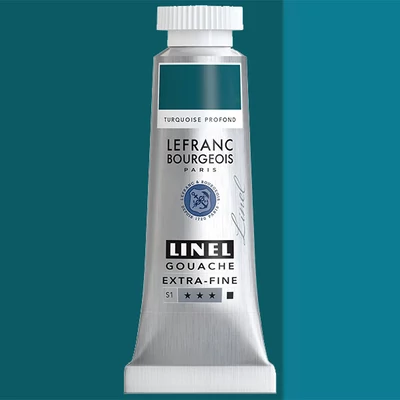 L&B Linel extra fine gouache festék, 14 ml - 070, turquoise deep