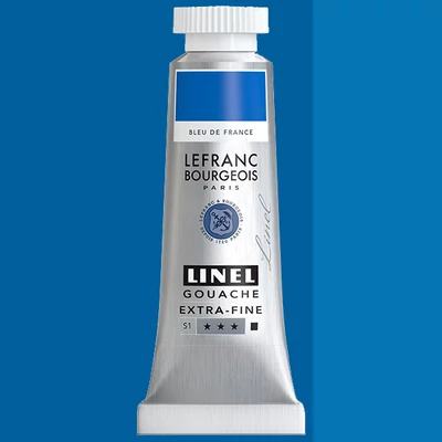 L&amp;amp;B Linel extra fine gouache festék, 14 ml - 076, france blue