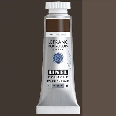 L&amp;B Linel extra fine gouache festék, 14 ml - 120, warm sepia