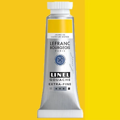 L&amp;amp;B Linel extra fine gouache festék, 14 ml - 159, cadmium yellow medium
