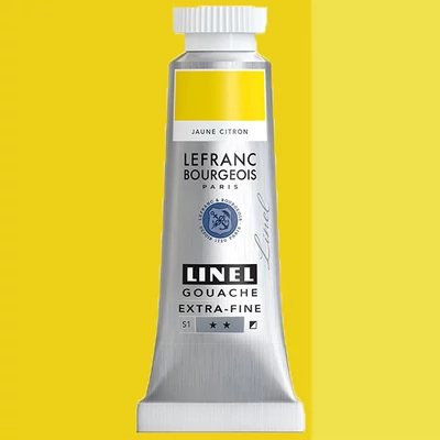 L&B Linel extra fine gouache festék, 14 ml - 169, lemon yellow