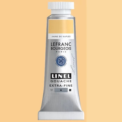 L&amp;amp;B Linel extra fine gouache festék, 14 ml - 191, naples yellow
