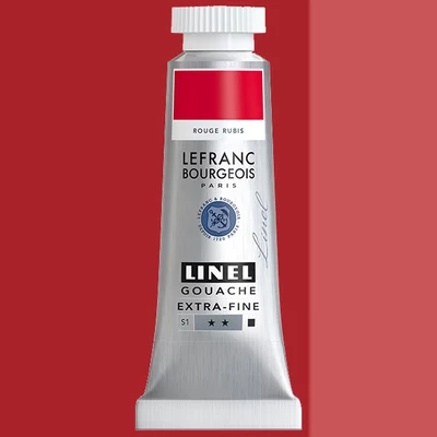 L&B Linel extra fine gouache festék, 14 ml - 388, ruby red