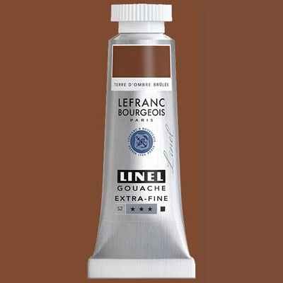 L&amp;B Linel extra fine gouache festék, 14 ml - 477, burnt umber