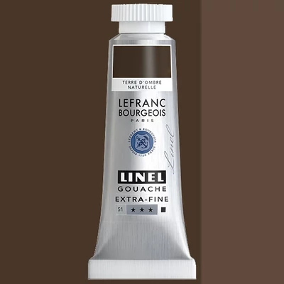 L&B Linel extra fine gouache festék, 14 ml - 478, raw umber