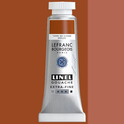 L&amp;amp;B Linel extra fine gouache festék, 14 ml - 481, burnt sienna