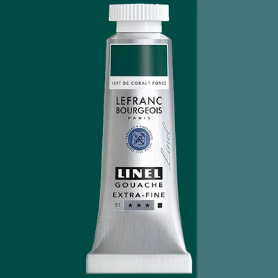 L&B Linel extra fine gouache festék, 14 ml - 522, cobalt green deep