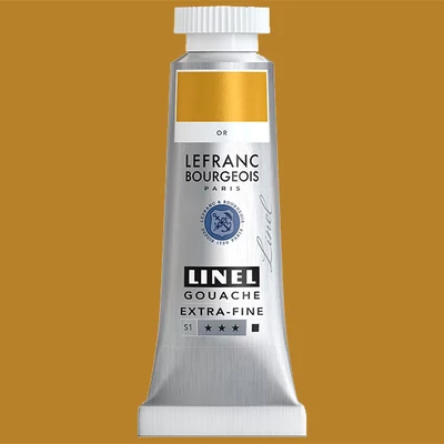 L&B Linel extra fine gouache festék, 14 ml - 700, gold
