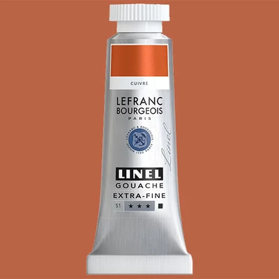 L&B Linel extra fine gouache festék, 14 ml - 707, copper