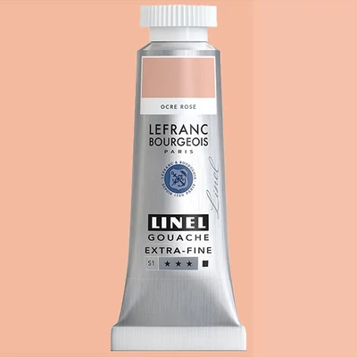 L&amp;B Linel extra fine gouache festék, 14 ml - 817, pink ochre