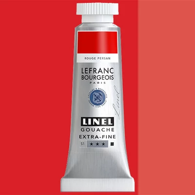 L&amp;amp;B Linel extra fine gouache festék, 14 ml - 845, persian red light