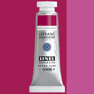 L&amp;B Linel extra fine gouache festék, 14 ml - 859, quinacridone magenta