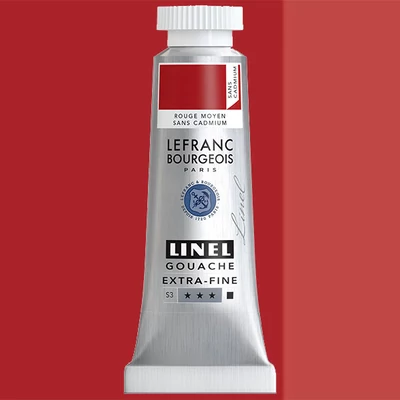 L&amp;amp;B Linel extra fine gouache festék, 14 ml - 894, cadmium-free red medium