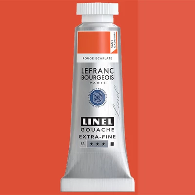 L&B Linel extra fine gouache festék, 14 ml - 918, cadmium-free red scarlet