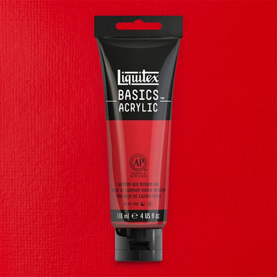 Liquitex Basics akrilfesték, 118 ml - 151, cadmium red medium hue