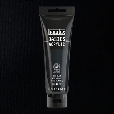 Liquitex Basics akrilfesték, 118 ml - 244, ivory black