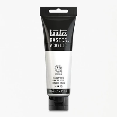 Liquitex Basics akrilfesték, 118 ml - 432, titanium white