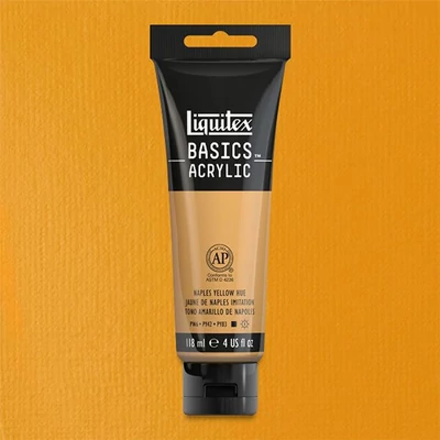 Liquitex Basics akrilfesték, 118 ml - 601, naples yellow hue