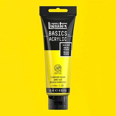 Liquitex Basics akrilfesték, 118 ml - 981, fluorescent yellow