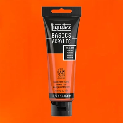 Liquitex Basics akrilfesték, 118 ml - 982, fluorescent orange