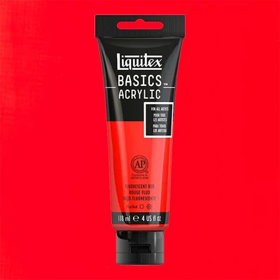 Liquitex Basics akrilfesték, 118 ml - 983, fluorescent red