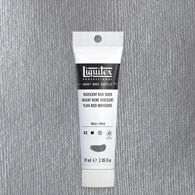 Liquitex Heavy Body akrilfesték, 59 ml - 239, iridescent rich silver