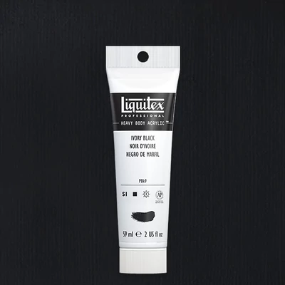 Liquitex Heavy Body akrilfesték, 59 ml - 244, ivory black