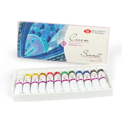 Sonnet akrilfesték készlet - 12x10 ml