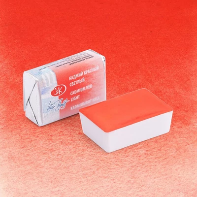 White Nights szilkés akvarellfesték, 2,5 ml - 302, cadmium red light