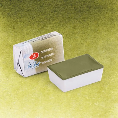 White Nights szilkés akvarellfesték, 2,5 ml - 727, olive green