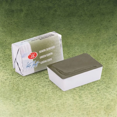 White Nights szilkés akvarellfesték, 2,5 ml - 730, green earth