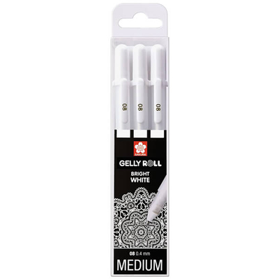 Sakura Gelly Roll Basic zselés toll készlet - 3 db, Bright White (08)