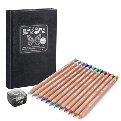 Cretacolor Metallic and Black Set rajzkészlet, díszdobozban