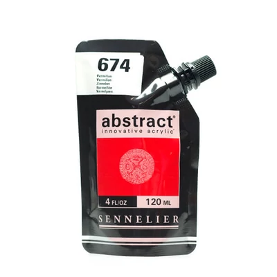 Sennelier Abstract akrilfesték, 120 ml - 674, vermilion