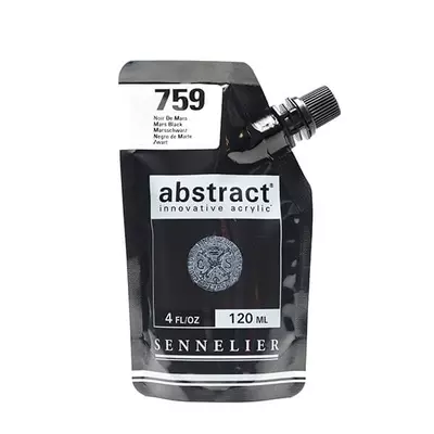 Sennelier Abstract akrilfesték, 120 ml - 759, mars black