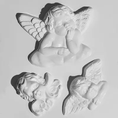 Hobbyművész öntőforma - angyalkák, könyöklő, 3 db