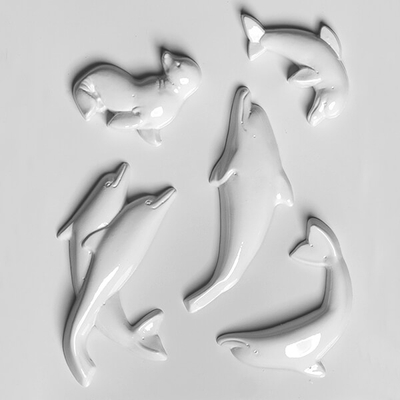 Hobbyművész műanyag öntőforma - delfinek, fóka, 5 db