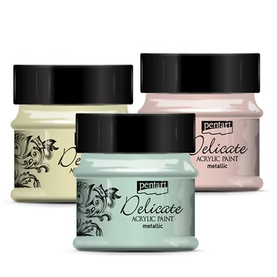 Delicate metál akrilfesték, 50 ml - különféle színek
